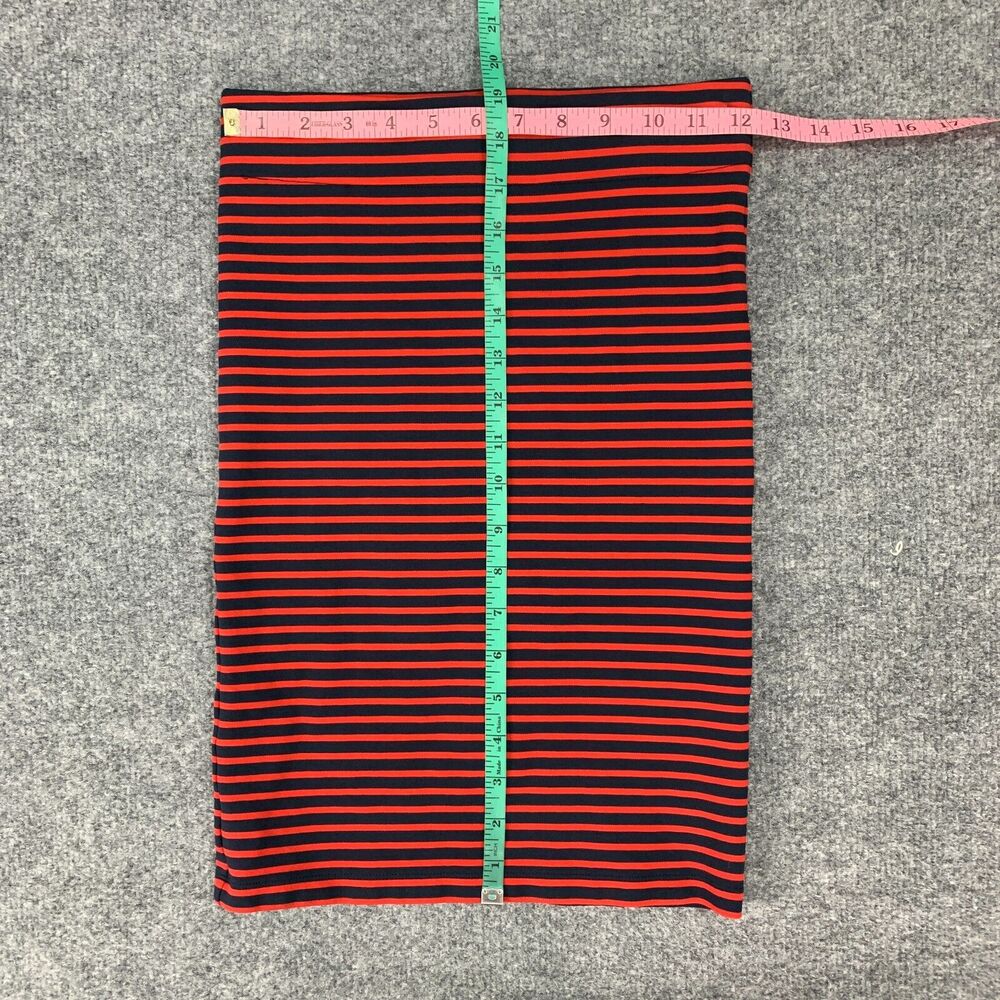 Madewell Downtown Ponte Knit City Sailor Skirt Women XS Red Navy Striped Pull On - Picture 4 of 10